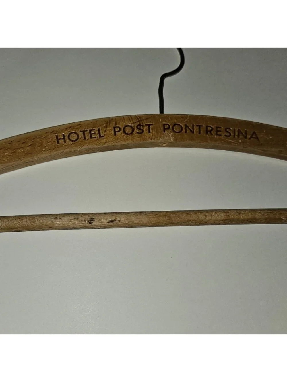 Hotel Post Pontresina Wooden Hanger Switzerland Souvenir 15.5